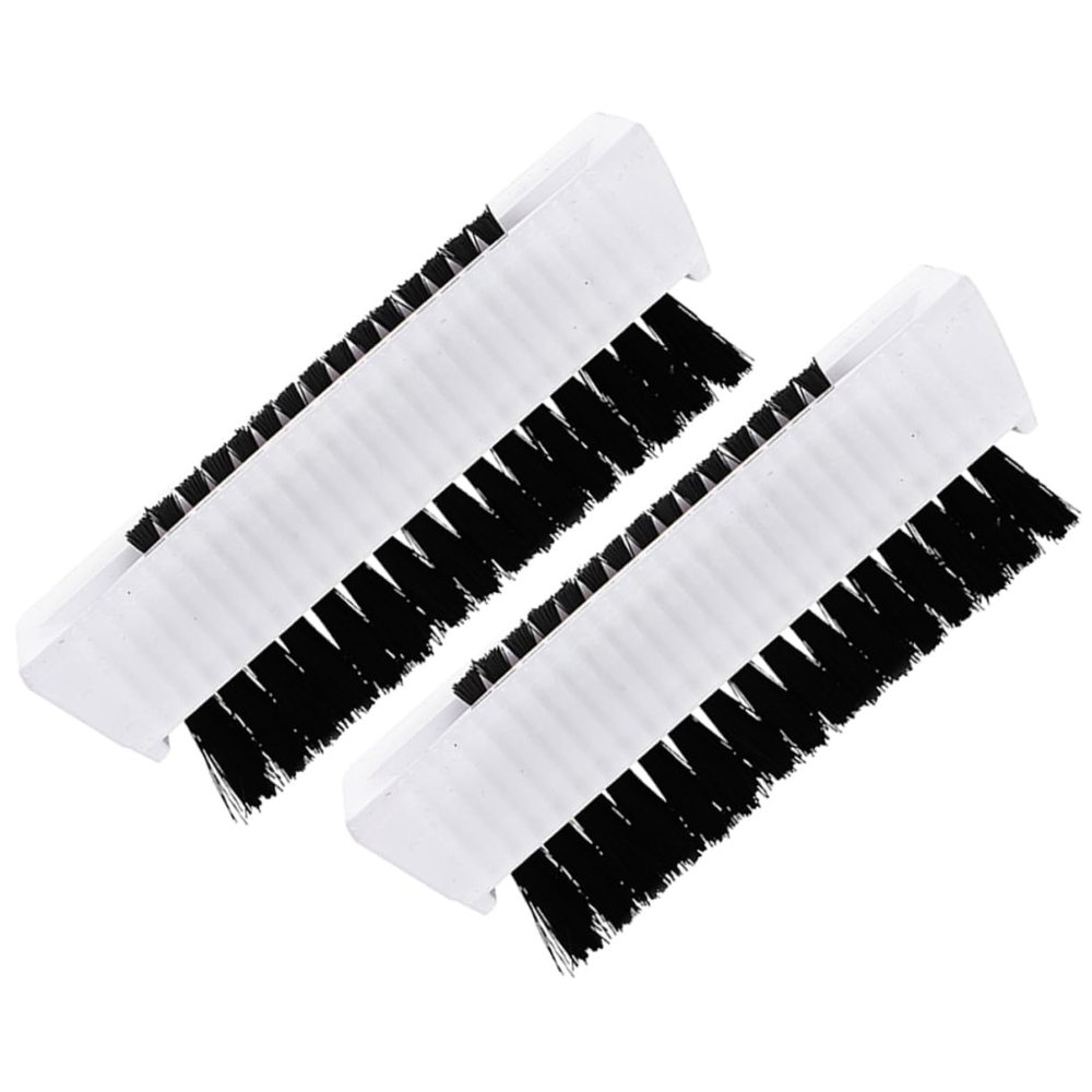 MUCKLILY 2Pcs Two Sided Nail Cleaning Brush Portable and Durable Nail Cleaner for Home and Travel Soft Bristles for Fingernail and Surface Cleaning for Hand