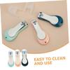 GARIOUANS 3Pcs Nail Clippers Safe Nail Care Kit Compact Lightweight for Prevents Scratching Dirt Accumulation view 4