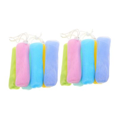 Gogogmee 12Pcs Soap Foaming Net Pouches Storage for Lathering Soap Durable Cleansing Mesh for Better Shower Experience Random Colors Included