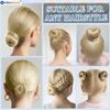 YINGFENG 134 Pcs Beige Hair Bun Maker Kit for Kids Small - 4 Hair Donuts for Buns, 20 Hair Nets for Buns, 100 U Shaped Bobby Pins, 10 Hair Bands, for Girls, Ballet Dance, Hair Accessories for Women view 2