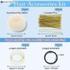 YINGFENG 134 Pcs Beige Hair Bun Maker Kit for Kids Small - 4 Hair Donuts for Buns, 20 Hair Nets for Buns, 100 U Shaped Bobby Pins, 10 Hair Bands, for Girls, Ballet Dance, Hair Accessories for Women view 3