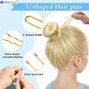 YINGFENG 134 Pcs Beige Hair Bun Maker Kit for Kids Small - 4 Hair Donuts for Buns, 20 Hair Nets for Buns, 100 U Shaped Bobby Pins, 10 Hair Bands, for Girls, Ballet Dance, Hair Accessories for Women view 4