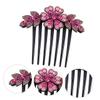 ARTSEWPLY 2Pcs Rhinestone Flower Hair Comb Elegant Hair Accessories for Women for Weddings and Parties Durable and Eye Catching Styling Tools view 3