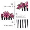 ARTSEWPLY 2Pcs Rhinestone Flower Hair Comb Elegant Hair Accessories for Women for Weddings and Parties Durable and Eye Catching Styling Tools view 4