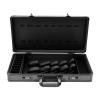 Unnsiapit Barber Case Organizer, L21.7*W10.6*H3.9in Lockable Barber Tool Storage Box for Hairstylist Makeup Beauty Salon, Travel Carrying Briefcase for Clippers and Supplies (Black) view 1