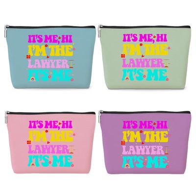 4 Pack Funny, Lawyer Gifts, Legal Practitioner Gift Prosecutor Graduation Appreciation Makeup Bag Funny Cosmetic Bags for Women Law Judge Attorney Student, Paralegal Prosecutor Birthday Christmas