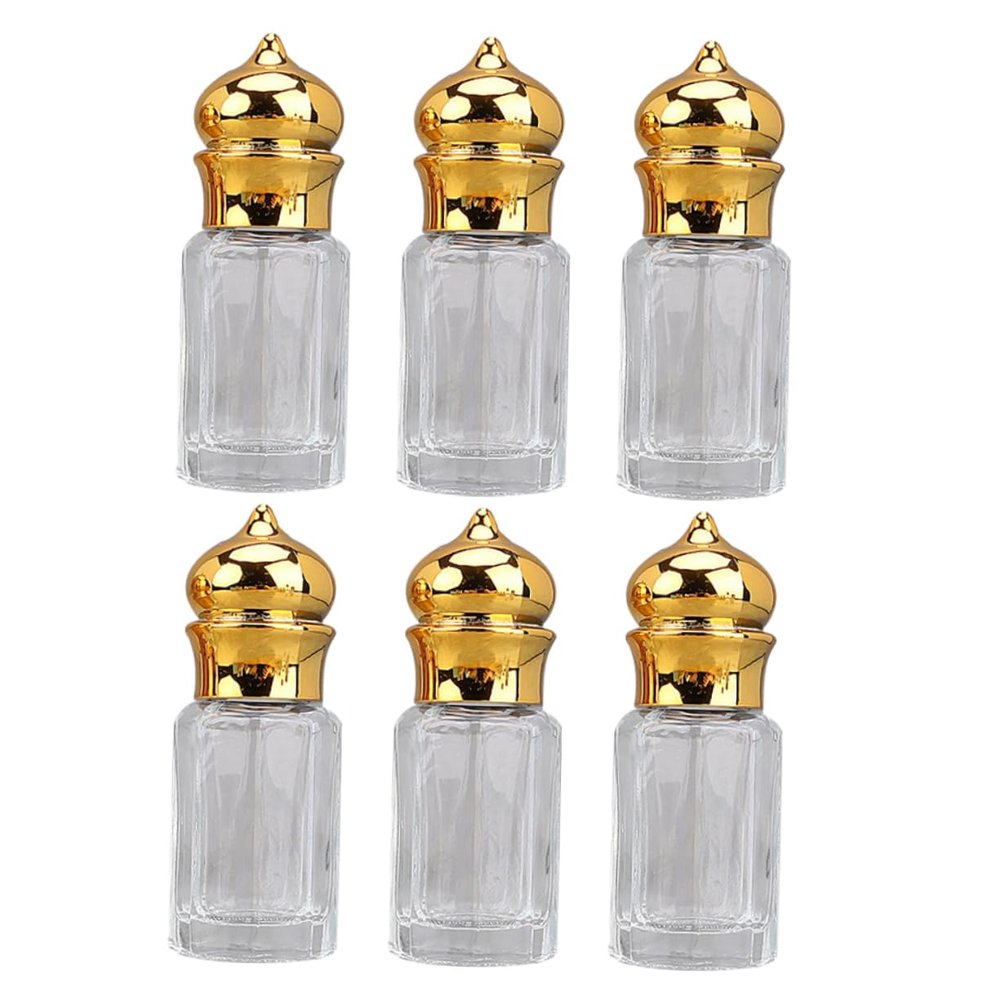 OUNONA 6Pcs Refillable Glass Bottles Essential Oil Roll Vials for Travel Design Leak and Portable for Daily Use