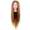 40% Real Human Hair Mannequin Head | 26 Blonde Training Head for Hairdressers/Cosmetology Students | Heat Safe Synthetic Fiber for Cutting/Styling/Dyeing Practice view 1