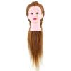 40% Real Human Hair Mannequin Head | 26 Blonde Training Head for Hairdressers/Cosmetology Students | Heat Safe Synthetic Fiber for Cutting/Styling/Dyeing Practice view 2