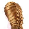 40% Real Human Hair Mannequin Head | 26 Blonde Training Head for Hairdressers/Cosmetology Students | Heat Safe Synthetic Fiber for Cutting/Styling/Dyeing Practice view 3
