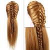 40% Real Human Hair Mannequin Head | 26 Blonde Training Head for Hairdressers/Cosmetology Students | Heat Safe Synthetic Fiber for Cutting/Styling/Dyeing Practice view 4