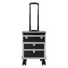 BOPRCSH Professional Rolling Makeup Case Up to 66lbs Capacity, Aluminum Trolley Train Case Cosmetic Organizer Makeup Case with 360 Swivel Wheels for Makeup Artist Hairdressers view 1