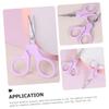 OATIPHO Stainless Steel Eyebrow Scissors for Trimming 4-inch Small Brow and Eyelash Shears Rounded Tips for Safe Grooming for Eyebrow and Facial Hair Precision view 3