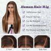 0.10MM Ultra-thin 13x6 Real SKINLIKE HD Lace Wig Pre Plucked Vivid Clean Hairline Small Knots 200 Density Straight P4/27 Highlight Frontal Wigs for Women Human Hair 28Inch Full Cuticle Aligned Hair view 2