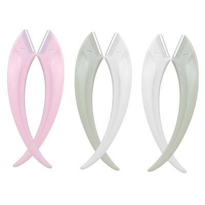 GANAZONO 6-Piece Portable Eyebrow Razor Set Stainless Steel Facial Hair Remover for Women Curved Blades for Precise Grooming for Home or Travel