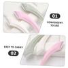 GANAZONO 6-Piece Portable Eyebrow Razor Set Stainless Steel Facial Hair Remover for Women Curved Blades for Precise Grooming for Home or Travel view 4