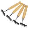 HEATSHAKING 4Pcs Handle Safety Razor Manual Stainless Steel Blades for Smooth Shaving Body Hair Shaver for Home and Travel Use view 1