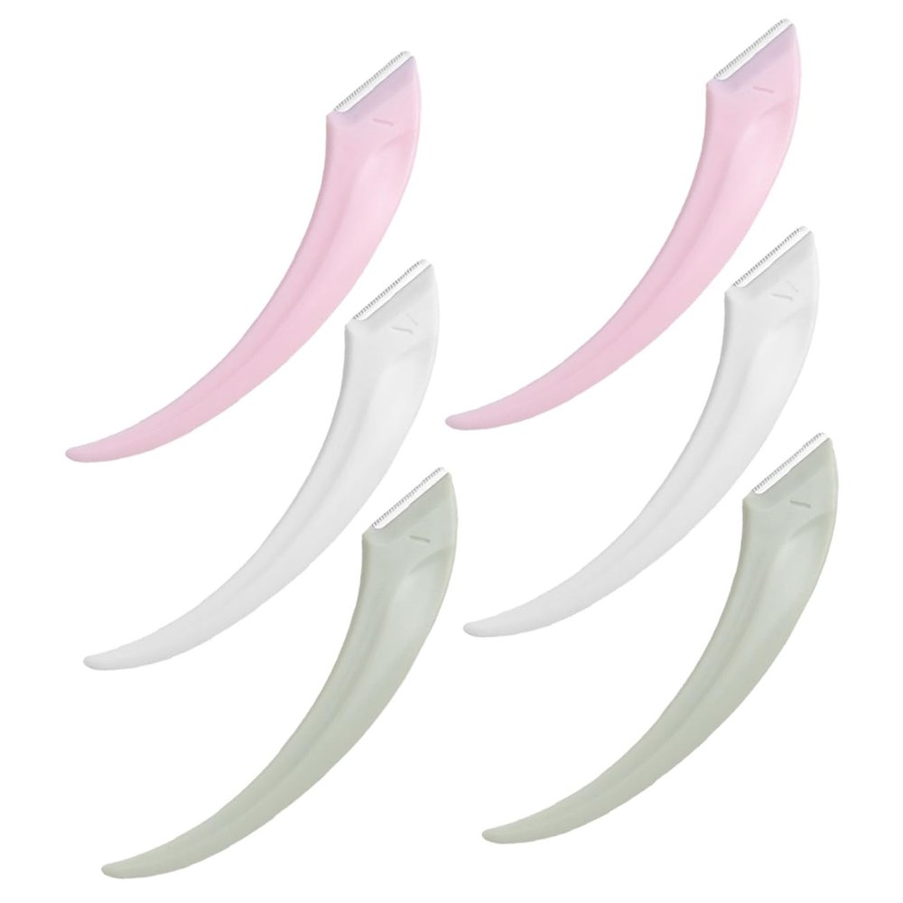 EPIGEIST 6Pcs Eyebrow Razors Portable Facial Hair Removal Tool for Women Stainless Steel Eyebrow Shaver and Design for Easy Trimming and Grooming