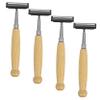 ERINGOGO Bamboo Handle Razor Set of 4 Stainless Steel Shaving Blades for Men Comfortable Grip Beard Trimmers for Sustainable Grooming view 1