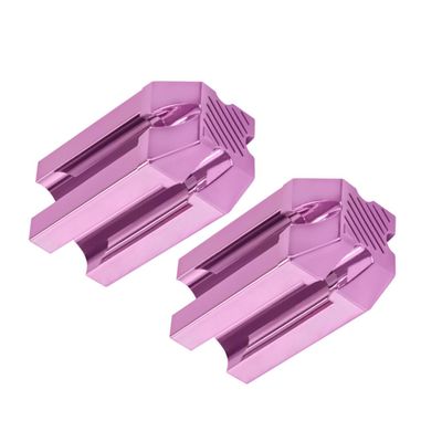 WRITWAA 2Pcs Rose Pink Eyebrow Pencil Sharpener Set Dual Sharpener for Eyeliner Lip Pencil Portable Makeup Tool for Women