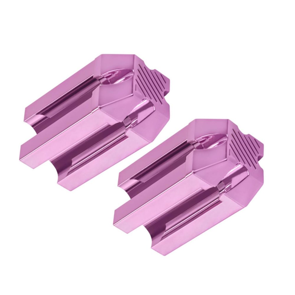 WRITWAA 2Pcs Rose Pink Eyebrow Pencil Sharpener Set Dual Sharpener for Eyeliner Lip Pencil Portable Makeup Tool for Women