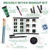 MEICOLY Complete Green Witch Makeup Kit,Wicked Costume Halloween SFX Frankenstein Makeup Set,Elphaba Green Face Paint for Character Cosplay Stage Performance Theater,Setting Powder,Yellow Face Paint view 2