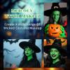 MEICOLY Complete Green Witch Makeup Kit,Wicked Costume Halloween SFX Frankenstein Makeup Set,Elphaba Green Face Paint for Character Cosplay Stage Performance Theater,Setting Powder,Yellow Face Paint view 4