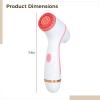 Electric Silicone Face Brush, Rechargeable For Cleaning, Waterproof, Dual-Speed, Ergonomic Handle, 8.3X7.8 view 4