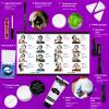 MEICOLY Joker Makeup Kit,Complete Joker Costume Clown Makeup,Clown White Face Paint Character Set for Halloween SFX Cosplay Stage Performance Theatre,Green Hair Dye,Setting Powder,Red Lip Gloss view 2