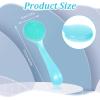 2 Pack Silicone Facial Cleansing Brush, Manual Scrubber for Removing Blackheads, Whiteheads, Skin Friendly Cleansing Soft Brush Exfoliating Massaging Brushes for Men and Women (Blue, Pink) view 2