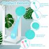2 Pack Silicone Facial Cleansing Brush, Manual Scrubber for Removing Blackheads, Whiteheads, Skin Friendly Cleansing Soft Brush Exfoliating Massaging Brushes for Men and Women (Blue, Pink) view 3