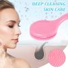 2 Pack Silicone Facial Cleansing Brush, Manual Scrubber for Removing Blackheads, Whiteheads, Skin Friendly Cleansing Soft Brush Exfoliating Massaging Brushes for Men and Women (Blue, Pink) view 4