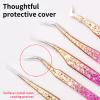 3 Pcs Nails Art Tweezers Eyelash Extension Tweezers Nails Tweezers Metal Sticker Tweezers For Woman view 4