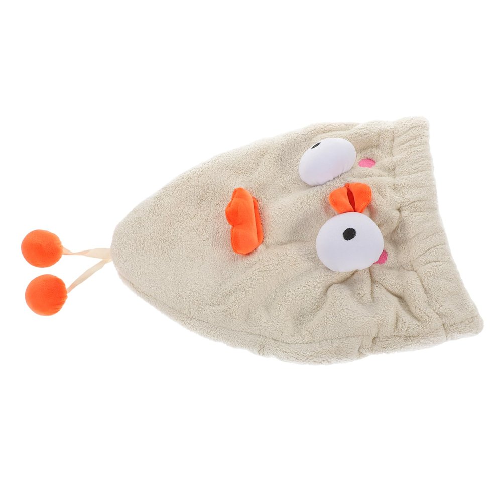 Beaupretty Cute Cartoon Animal Hair Drying Cap Ultra Absorbent Coral Fleece Hair Towel for Women and Teens Quick Drying Shower Hat
