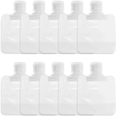 10 PCS Portable Travel Fluid Makeup Packing Bag Travel Size, 30ml, 2025 Portable Pouches for Toiletries, Refillable Travels Accessories for Shampoo Conditioner Lotion Soap Liquids,Toiletry Bags