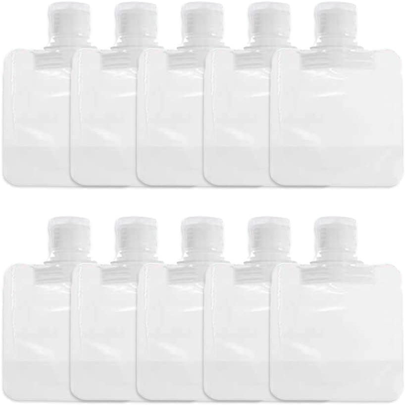 10 PCS Portable Travel Fluid Makeup Packing Bag Travel Size, 30ml, 2025 Portable Pouches for Toiletries, Refillable Travels Accessories for Shampoo Conditioner Lotion Soap Liquids,Toiletry Bags