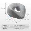 FashionCha Face Down Pillow Massage Headrest with Washable Cover Support Memory Foam Prone Pillow for Travel Relaxation Salons SPA Plane, Gray view 3