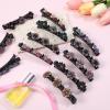 12PCS Sparkling Crystal Stone Braided Hair Clips for Women and Girls, Braided Hair Clip Rhinestone Four-Leaf Duckbill Clips for Styling Decorative Rhinestone Hairstyle Accessories view 4