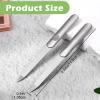 2 PCS Diamond Emery Board Double Sided Metal Nail File Stainless Steel Finger Nail Buffer Manicure Pedicure Tool Precision Fingernail File Natural Fingernail for Salon Home Travel Women Men view 2