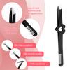 2pcs Lash Cluster Tweezers, Stainless Steel Eyelash Eyebrow Applicator Tool Lash Extension Tweezers with Comb Tail Design for Women view 3