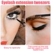 2pcs Lash Cluster Tweezers, Stainless Steel Eyelash Eyebrow Applicator Tool Lash Extension Tweezers with Comb Tail Design for Women view 4