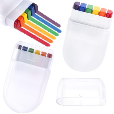 VARMDUKKE 2pcs Rainbow Face Body Paint Sticks, Water-Based Gay Pride Flag Face Paint Sticks, Reusable Festival Makeup Facial Marker Painting Tools for Women, Men