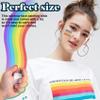 VARMDUKKE 2pcs Rainbow Face Body Paint Sticks, Water-Based Gay Pride Flag Face Paint Sticks, Reusable Festival Makeup Facial Marker Painting Tools for Women, Men view 4