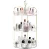 Cozary 3 Layer Makeup Organizer Makeup Storage Cosmetic Organizer Beauty Care Organisers Bathroom Storage for Kitchen Dressing Table Bedroom Transparent view 1