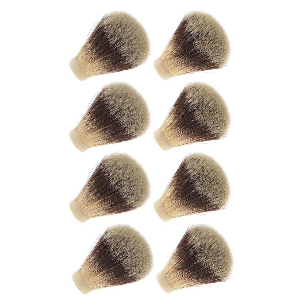 8 Pieces Soft Nylon Facial Shaving Brush Head Knots Replacement for DIY Beard Shaver Hair Brush Handle Hairdressing Hair Removal Tools