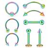 8 PCS Nose Ring Eyebrow Lip Studs Earrings Surgical Steel Body Piercing Set-Black view 4
