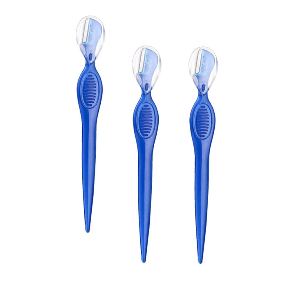 ELAYARD 3Pcs Stainless Steel Eyebrow Razors Set Portable Eyebrow Trimmers for Precision Shaping Beauty Makeup Tools for Women