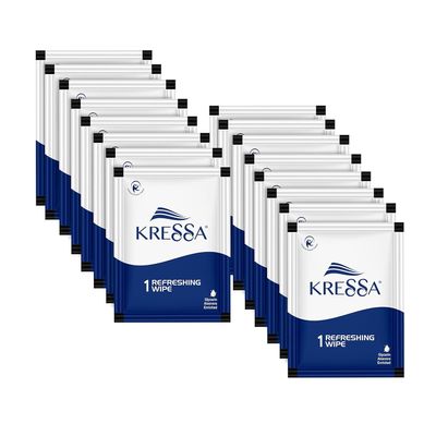Kresa Refreshing and Cleansing Wet Wipes | PH Balanced | 1 X 50 pouch (50), Multicolour