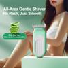 Razor for Women Travel Essentia,Women's Travel Razor with 6 Refills & 3 Blades Bikini, Legs & Face Shaver Comfort Glide System Compact Green view 2