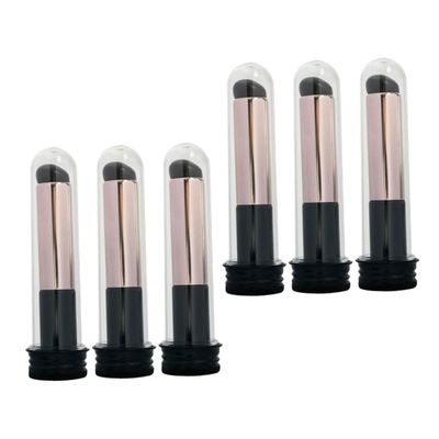FRCOLOR 6pcs Silicone Lip Brush Set for Women Round Tip Lipstick Applicators Reusable Makeup Brushes for Lip Gloss and Balm Portable Beauty Tools for Travel